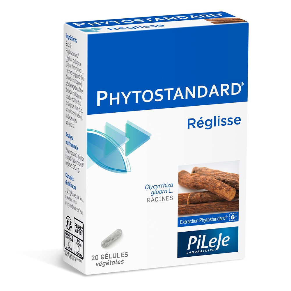 Pileje Phytostandard Réglisse Bio 20 gélules