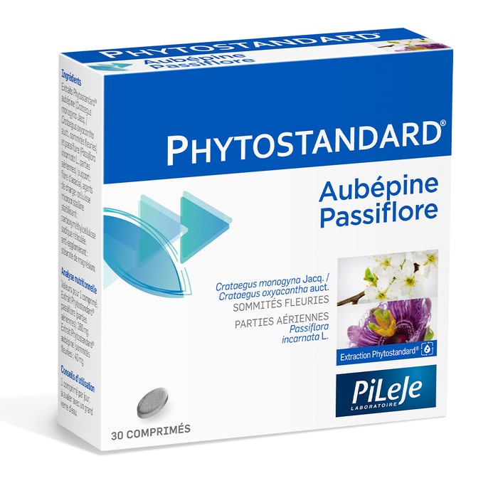 Pileje Phytostandard Aubépine Passiflore 30 Comprimés