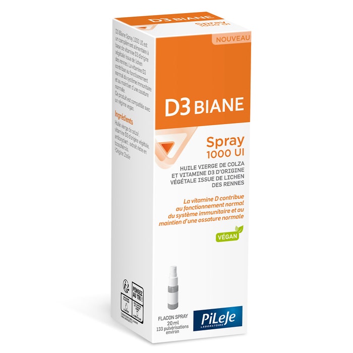 Vitamine D3 Spray 1000UI 20ml D3 Biane Pileje