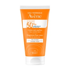 Avène Solaire Crème SPF50+ Sans Parfum Peaux sensibles sèches 50ml