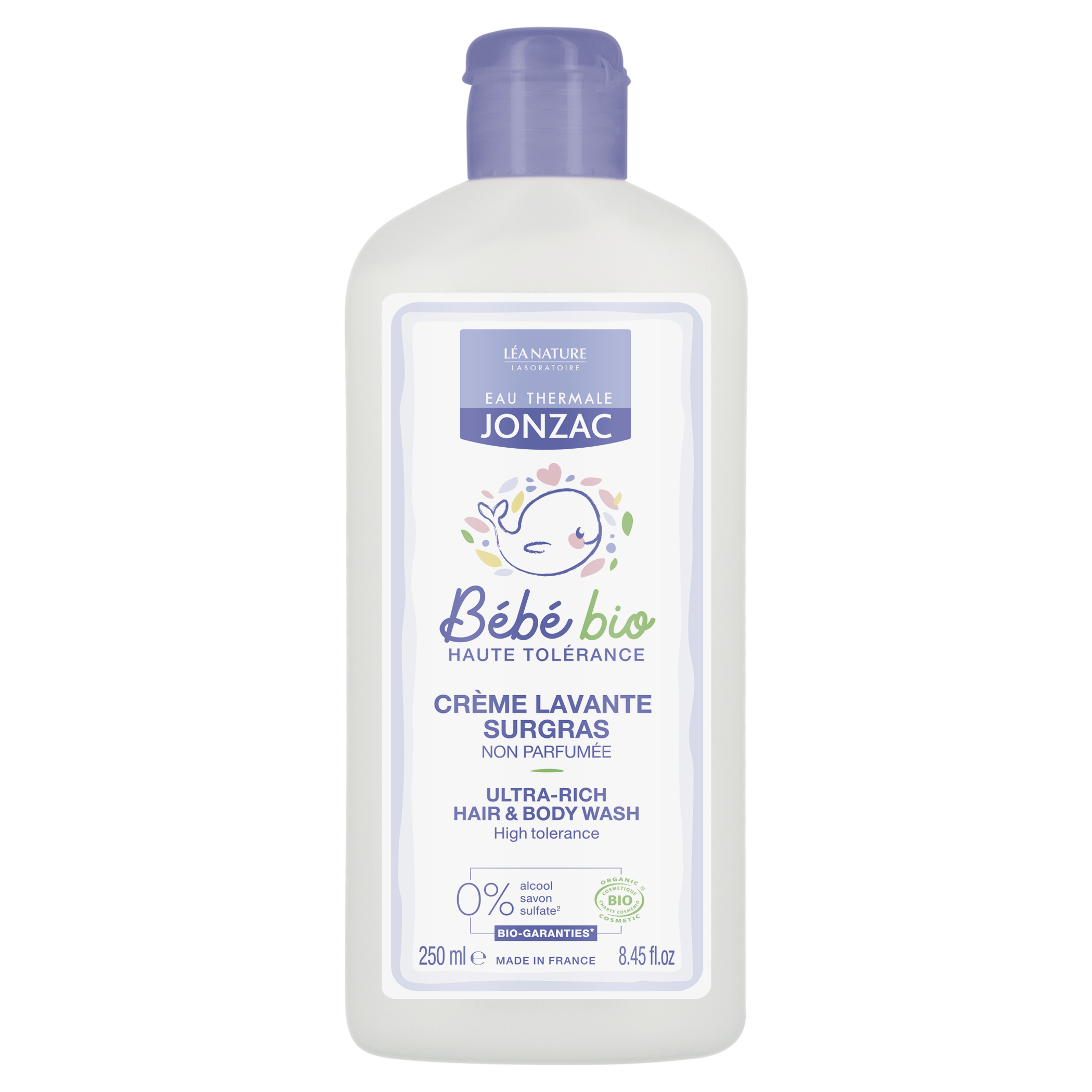 Eau thermale Jonzac Creme Lavante Surgras Corps Et Cheveux Bio Bebe 250ml