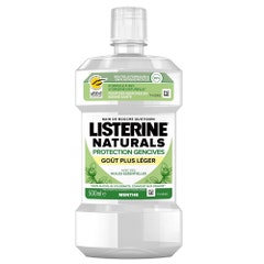 Listerine Bain de bouche Naturals Protection gencives Menthe Goût Plus léger 500 ml