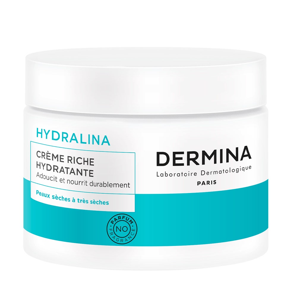 Dermina Hydralina Creme Hydratante Riche Peaux Tres Seches 50ml