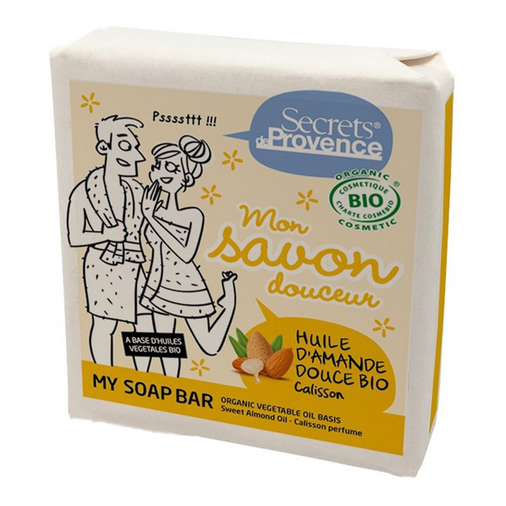 Secrets de Provence Savon Huile d'amande douce parfum Calisson 100g