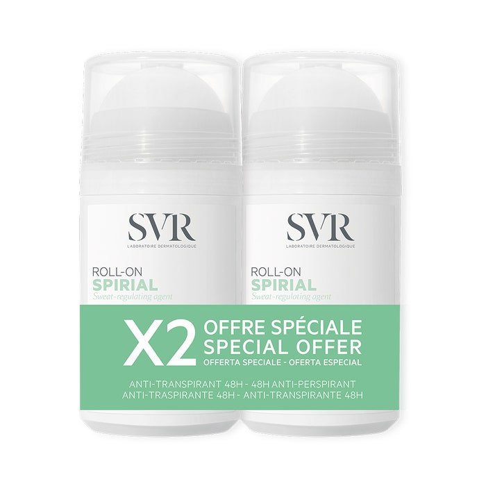 Svr Spirial Roll-on Deodorant Anti-transpirant Intense 48h 2x50ml