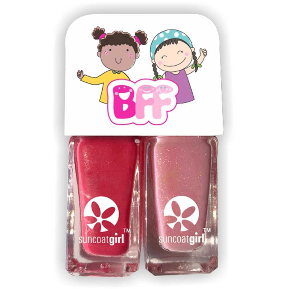 Suncoat Girl Duo de Vernis Sweeties Rose Vif + Rose Pâle Pailleté 2 x5 ml
