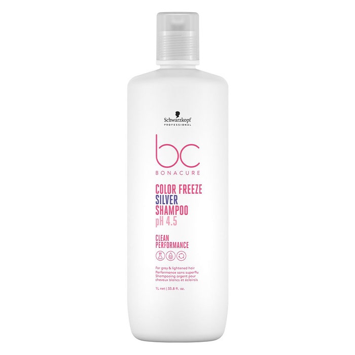 Shampooing 1000 ml PH 4.5 Color Freeze BC Bonacure Cheveux blancs et éclaircis Schwarzkopf Professional