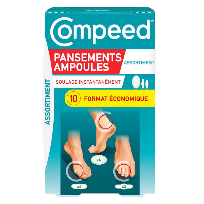 Compeed Assortiment pansements ampoules x10