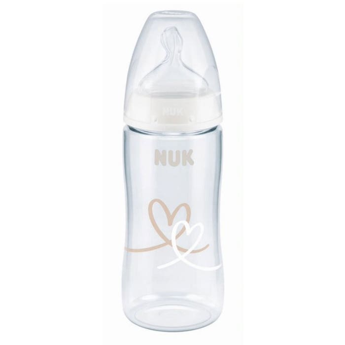 Nuk First Choice+ avec Temperature Control Biberon Silicone Taille M Coeur 0 à 6 mois 300ml