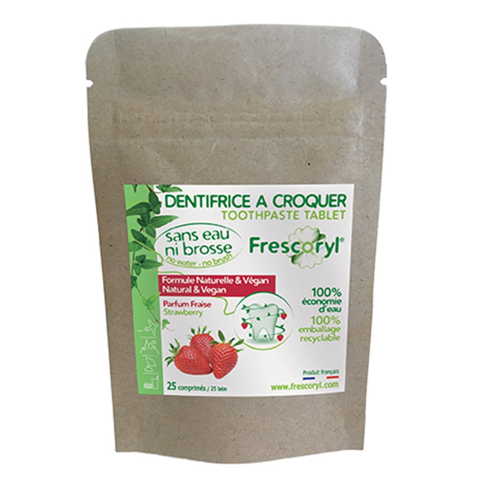 Frescoryl Dentifrice à croquer Arôme fraise 25 comprimés