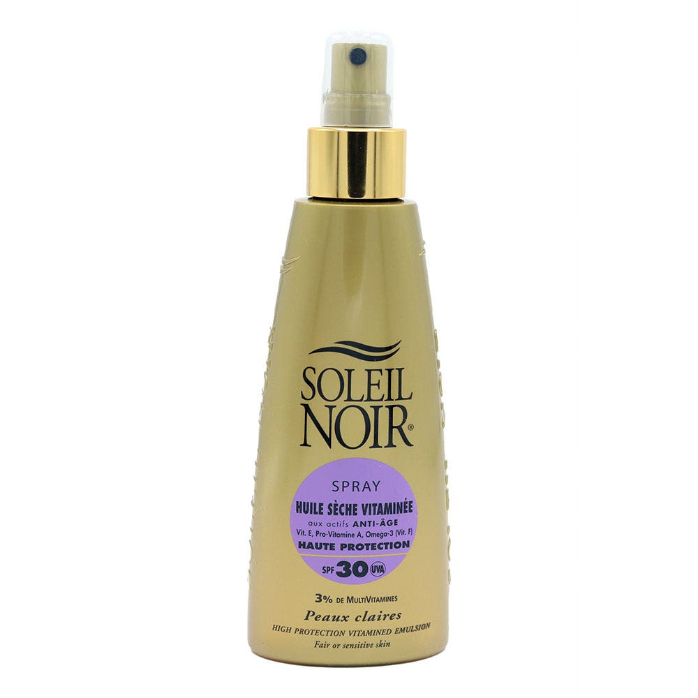Soleil Noir N°63 Huile Sèche Vitaminée Spf30 Spray Peaux claires 150ml