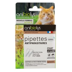 Anibiolys Pipettes Antiparasitaires Chat + 12 Mois x2