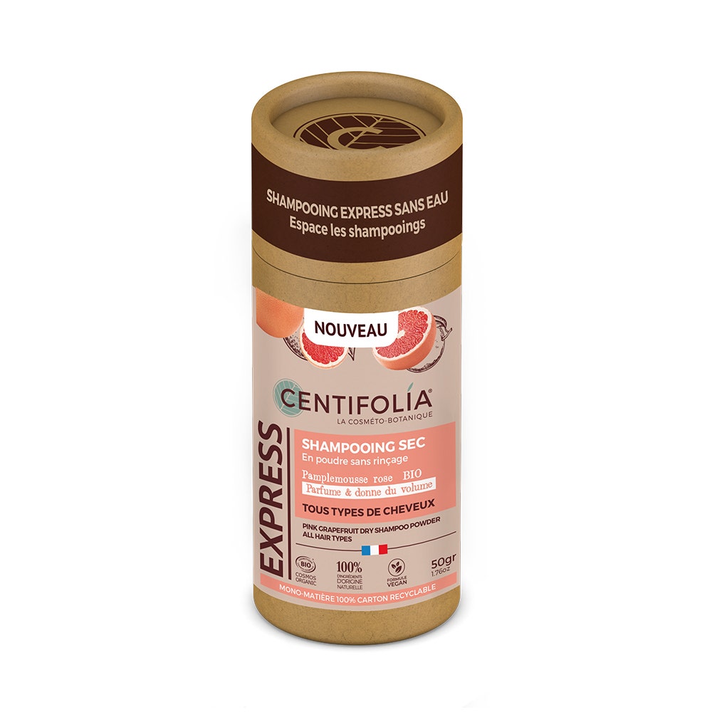 Centifolia Shampooing sec en poudre pamplemousse rose 50g