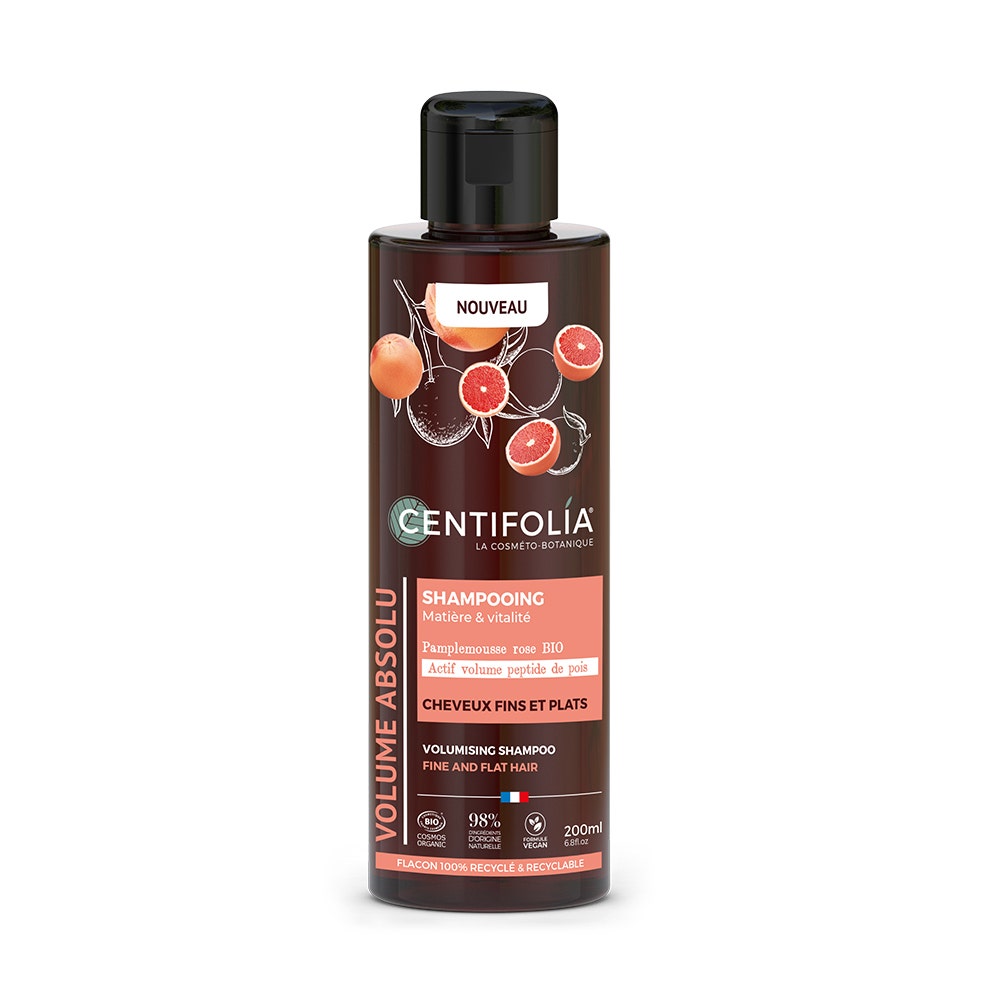 Centifolia Volume Shampooing Pamplemousse Rose Bio Cheveux fins et plats 200ml
