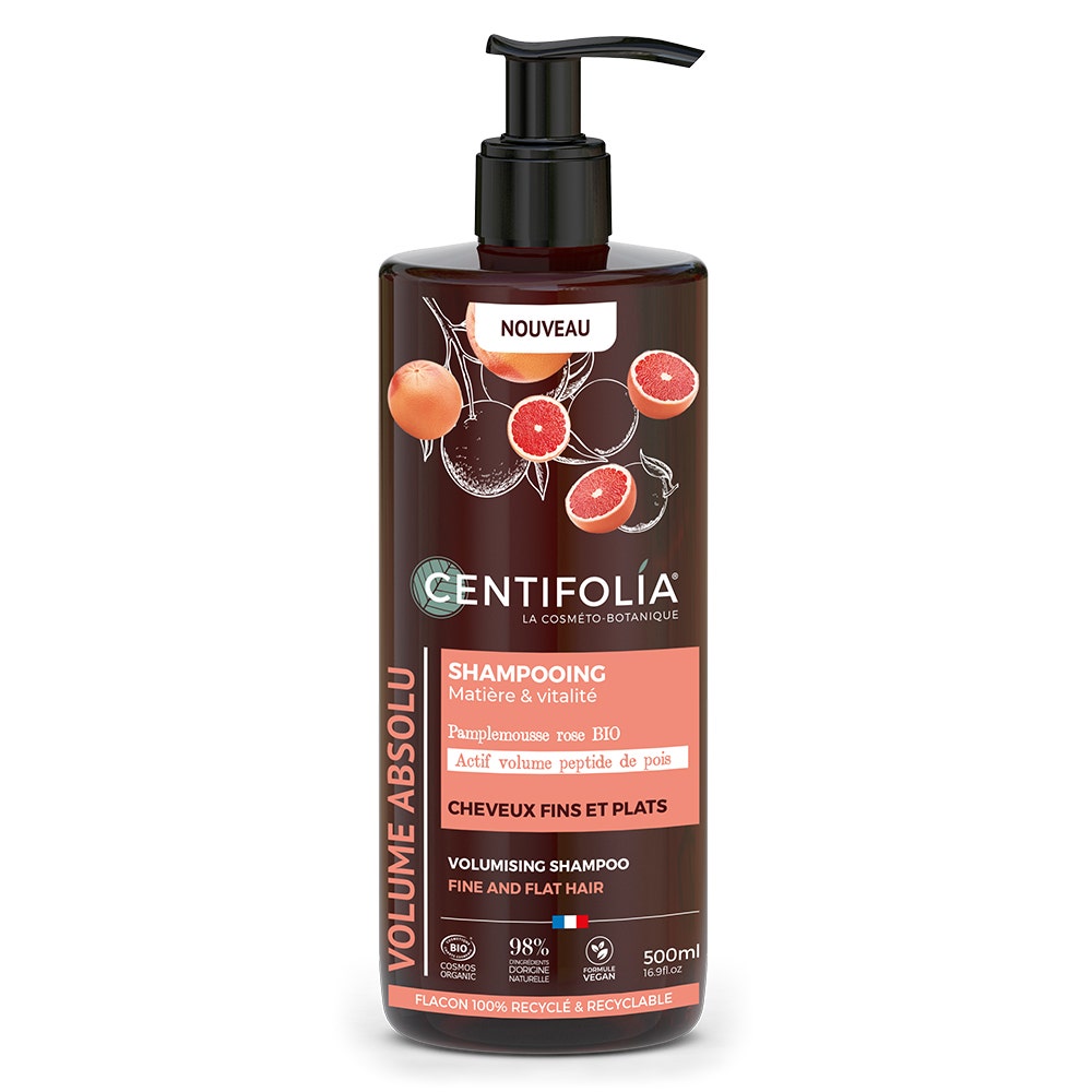 Centifolia Volume Shampooing Pamplemousse Rose Bio Cheveux fins et plats 500ml