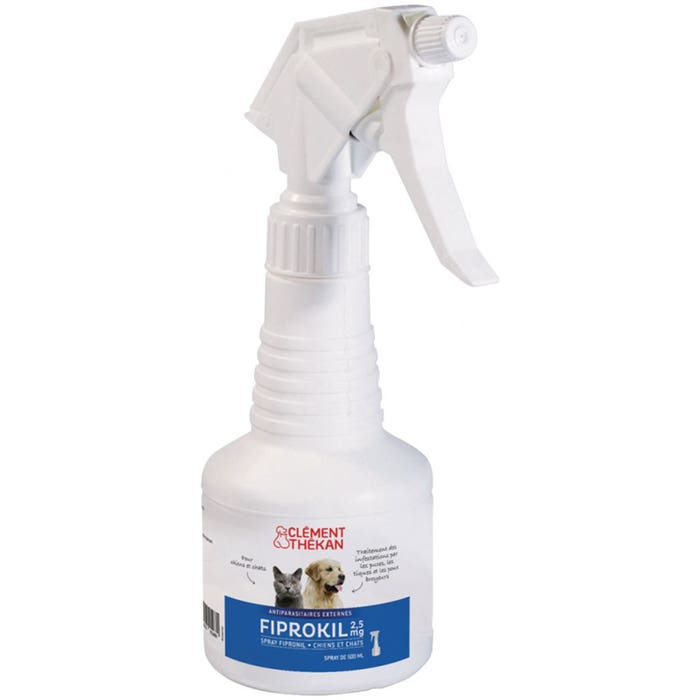 Clement-Thekan Fiprokil Spray Anti-Puces Anti-Tiques Chiens et Chats 250ml