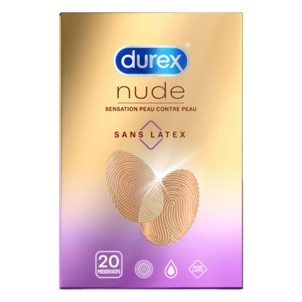 Durex Préservatifs Nude sans latex x20