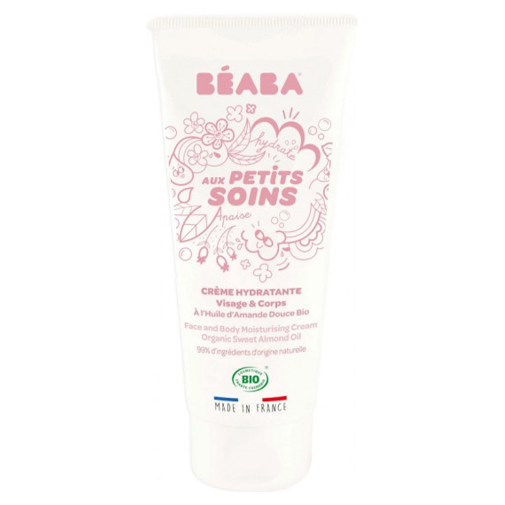 Beaba Crème Hydratante Visage & Corps pour bébés Huile d'amande doouce bio 100 ml