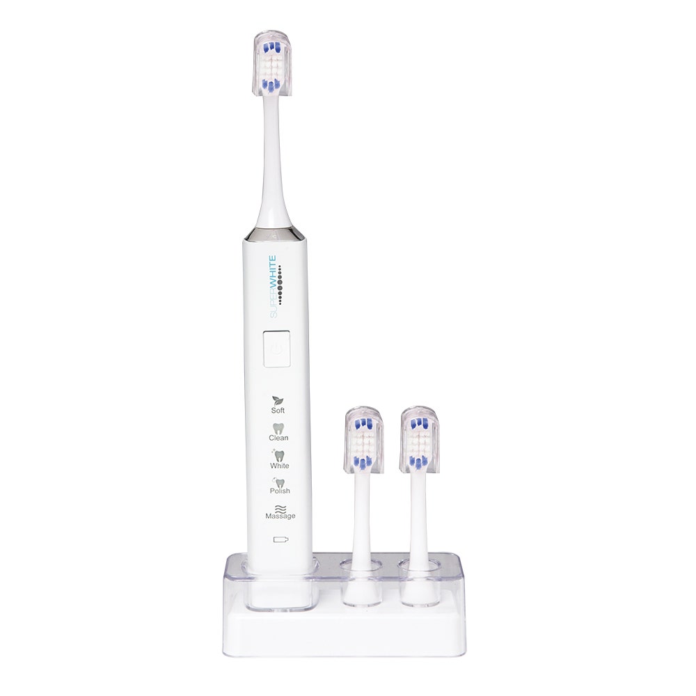 Superwhite Brosse a dents Sonique souple WHITE + 3 têtes