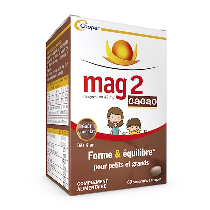 Mag 2 Forme Et Equilibre Cacao 60 Comprimes A Croquer