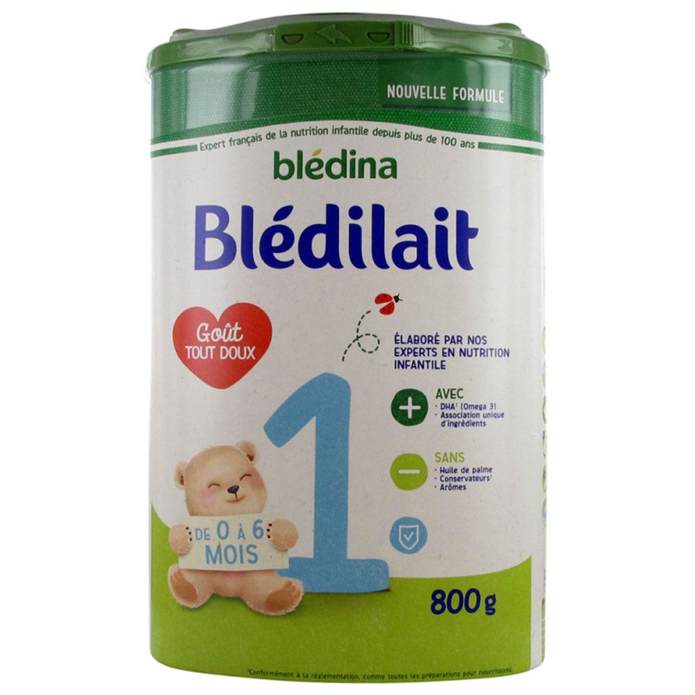 Blédina Bledilait 1 Lait En Poudre Premier Age De 0 A 6 Mois 800g