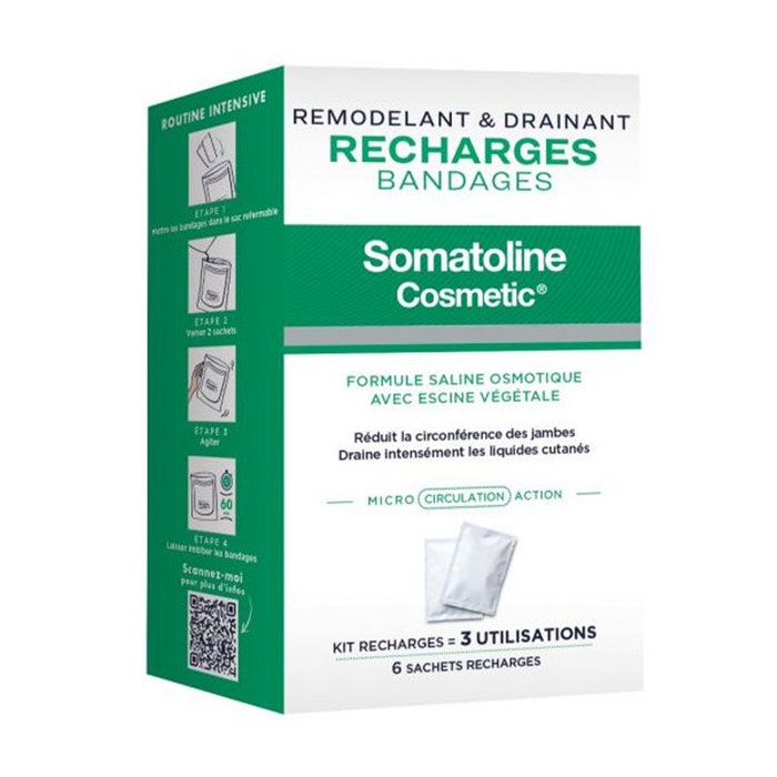 Somatoline Bandages Remodelants et Drainants Recharges