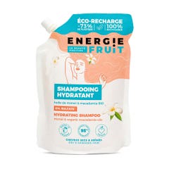 Energie Fruit Eco recharge Shampooing sans sulfates Huile de Monoi & Macadamia Bio Cheveux Secs & Abimés 500ml