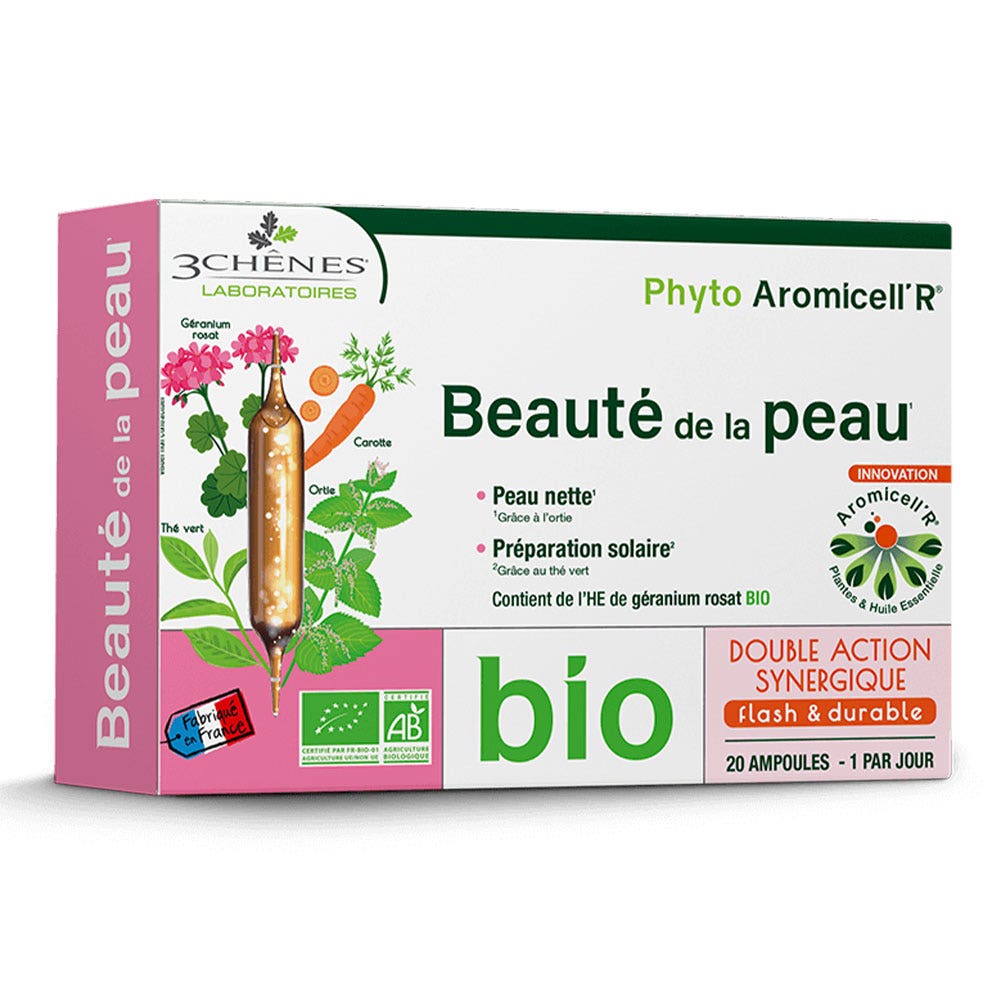 3 Chênes Ampoules Beauté de la Peau Bio x20