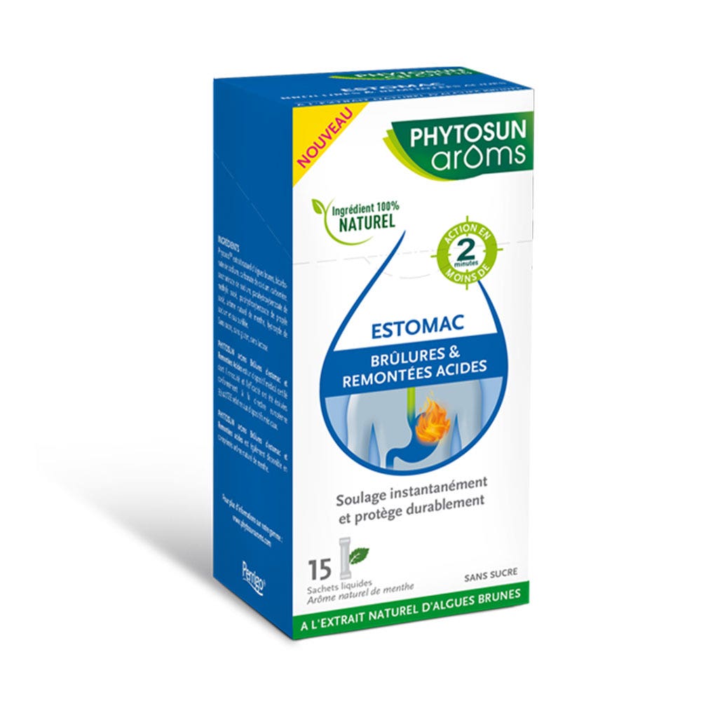 Phytosun Aroms Brûlures d'estomac et Remontée Acides Arôme Naturel Menthe x15 sachets