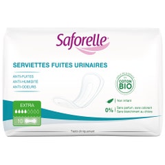 Saforelle Serviettes fuites urinaires x10 Extra