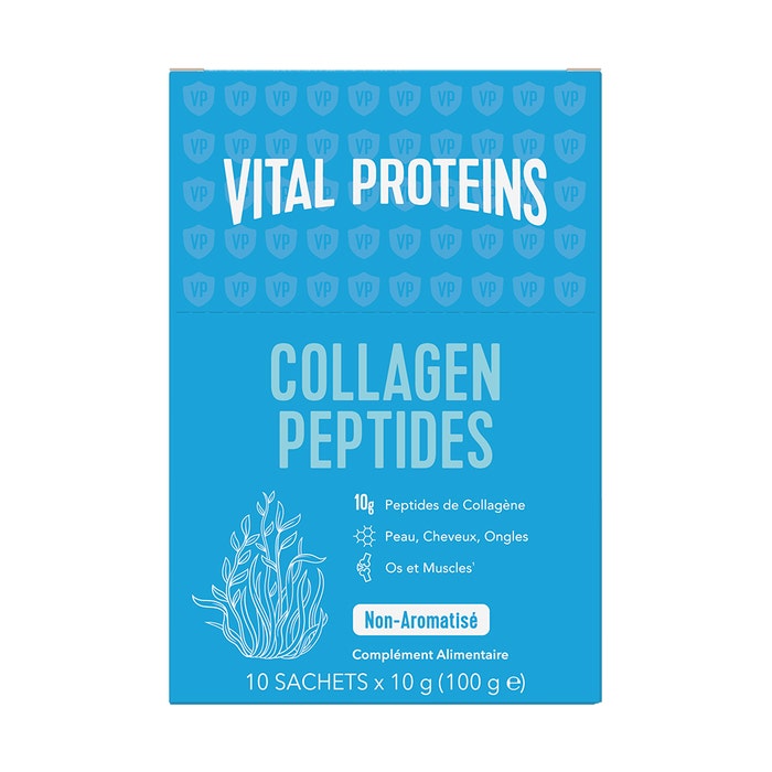 Collagen Peptides 10 sticks de 10 g Peau, cheveux, ongles, ossature Vital Proteins