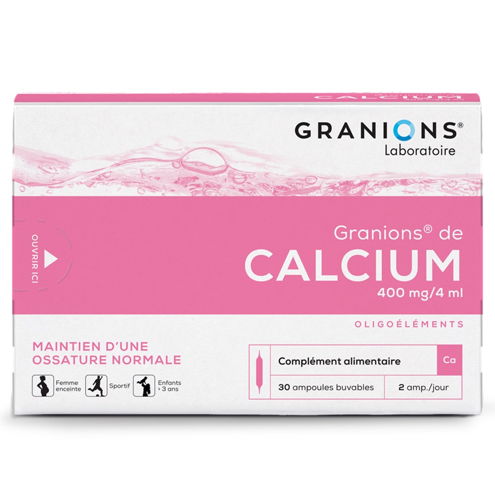 Granions Oligo Granions® de Calcium 400 mg 30 ampoules