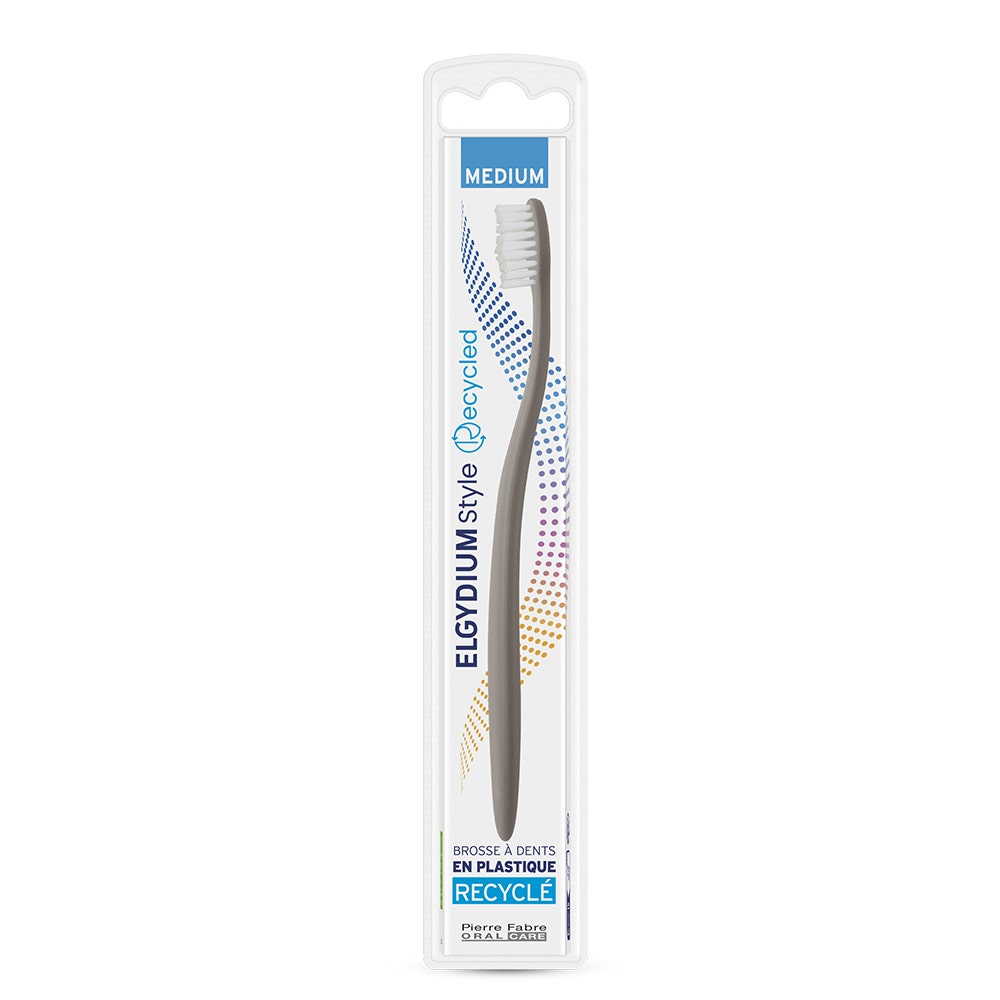 Elgydium Brosse à dents Style 100% recyclée Médium x1