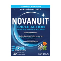 Novanuit Triple Action Sommeil 30 Comprimes