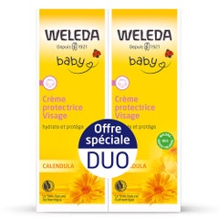 Weleda Duo Crème Protectrice Visage Au Calendula 2x50ml