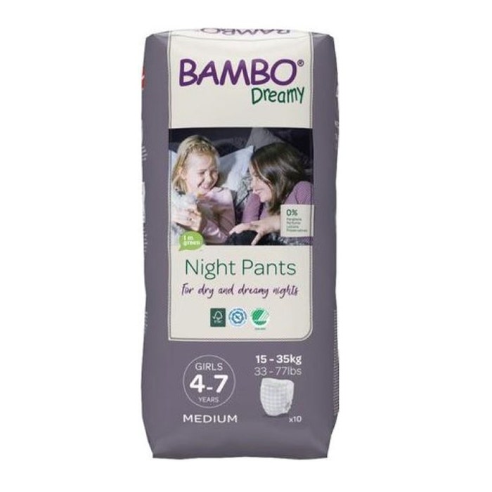 Bambo Nature Culottes de Nuit Pour Filles 4 à 7 ans 15 à 35 kg x10