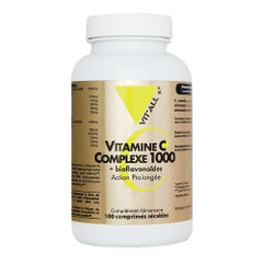 Vit'All+ Vitamine C Complexe 1000 + Bioflavonoïdes 100 Comprimés Sécables