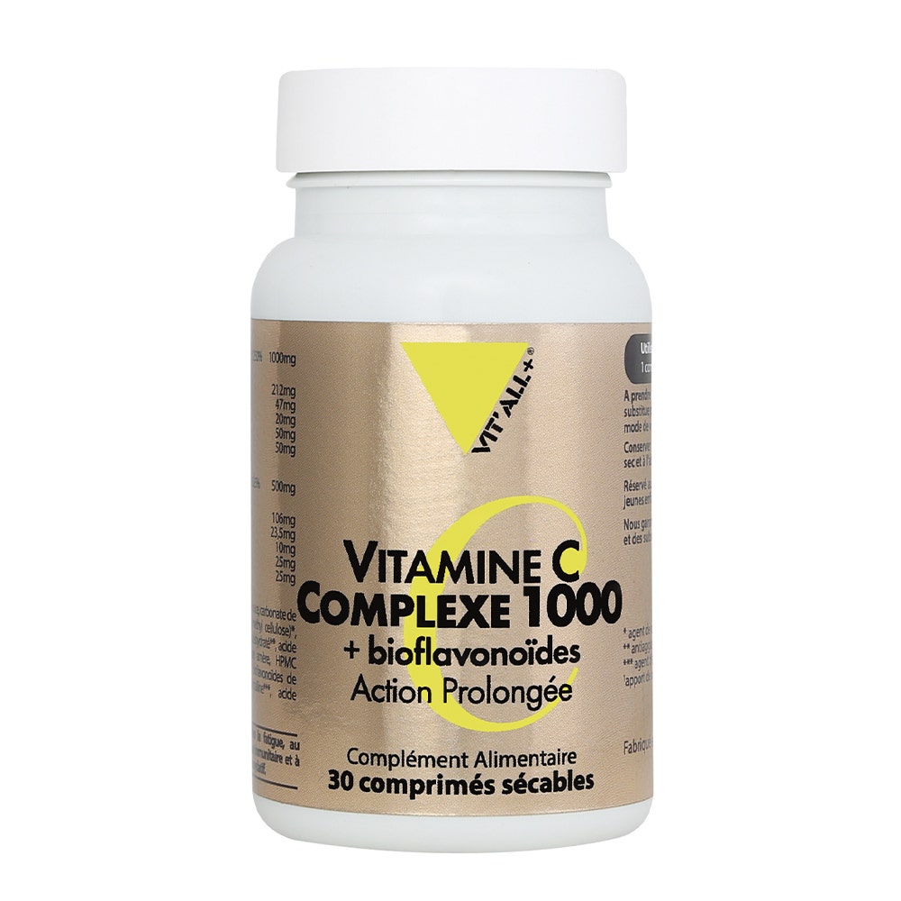 Vit'All+ Vitamine C 1000 + Bioflavonoïdes 30 Comprimés Sécables