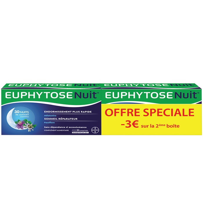 Bayer Euphytose Euphytose Nuit Duo 2x30 Comprimes - Easypara