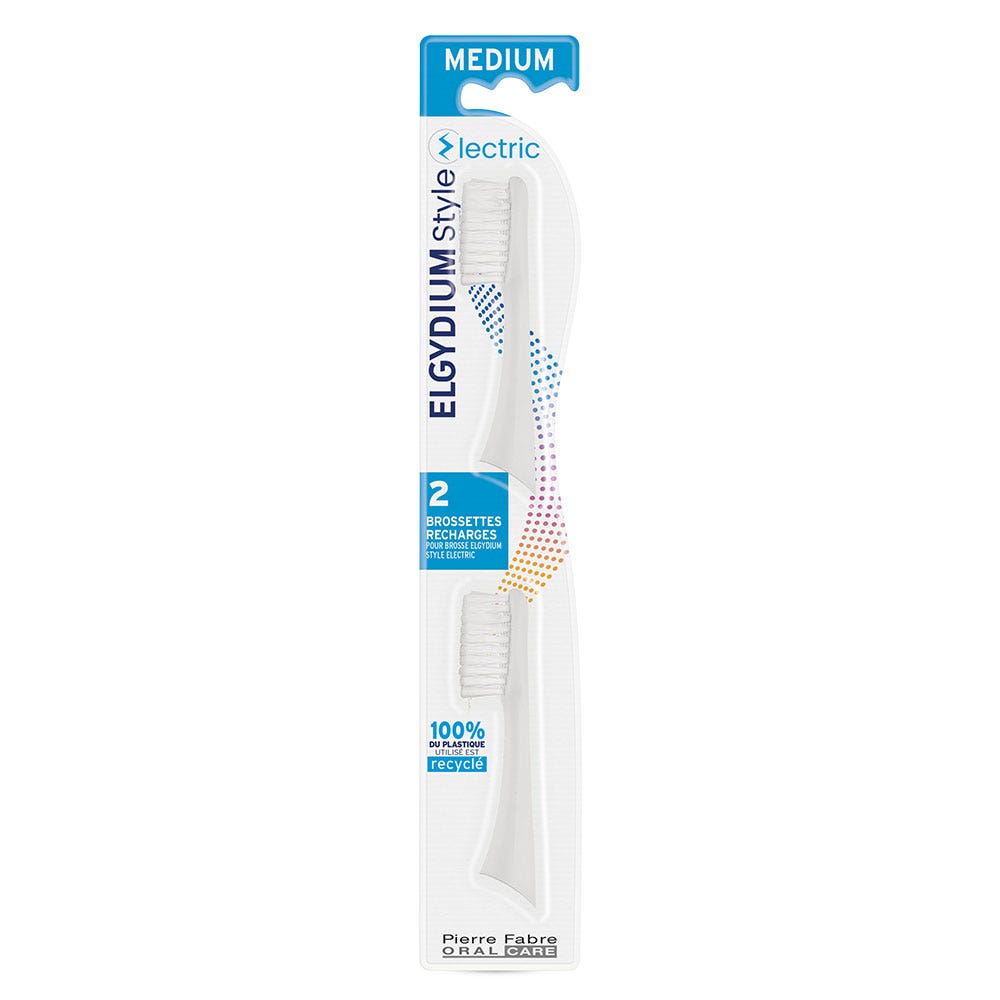 Elgydium Recharge Brosse à dents Electrique Style Médium