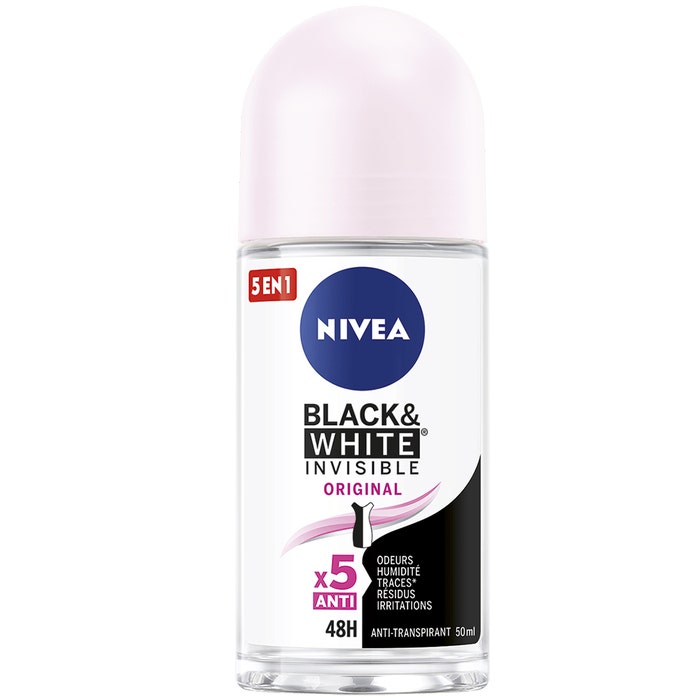 Deodorant Anti Transpirant Black & White Invisible A Bille 50ml Women Nivea