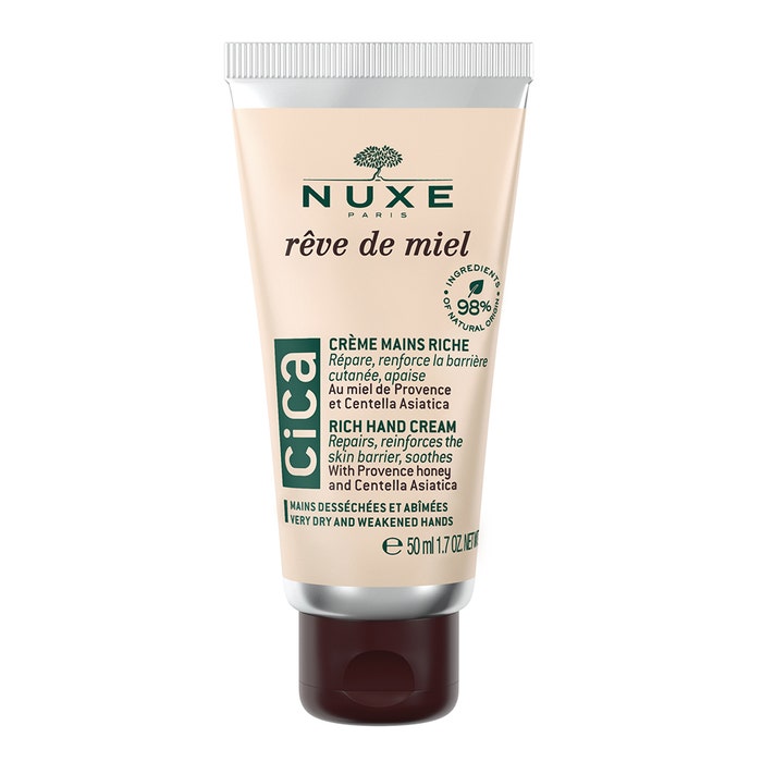 Nuxe Reve De Miel Crème Mains CICA Peaux Sèches et Abîmées 50ml