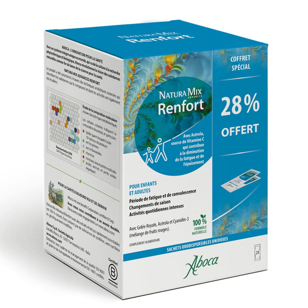 Aboca Energie Natural Mix Advanced Renfort 28 sachets orodispersibles