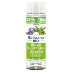 Natessance Eco Recharge Déodorant 24h Verveine Bio Tous types de peaux 150ml