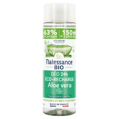 Natessance Eco recharge Déodorant 24h Aloe Vera Bio Peaux sensibles 150ml
