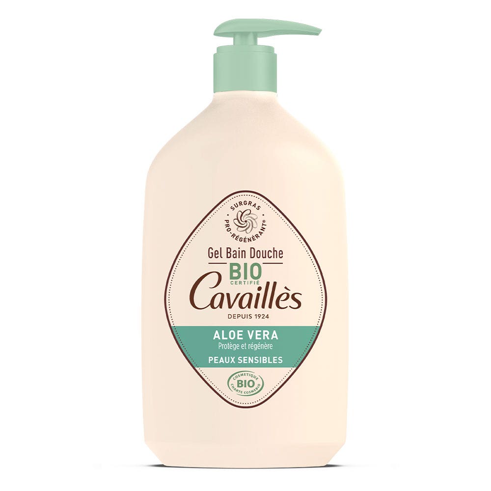 Cavaillès Gel Bain et Douche Aloe Vera Bio Peaux sensibles 1L