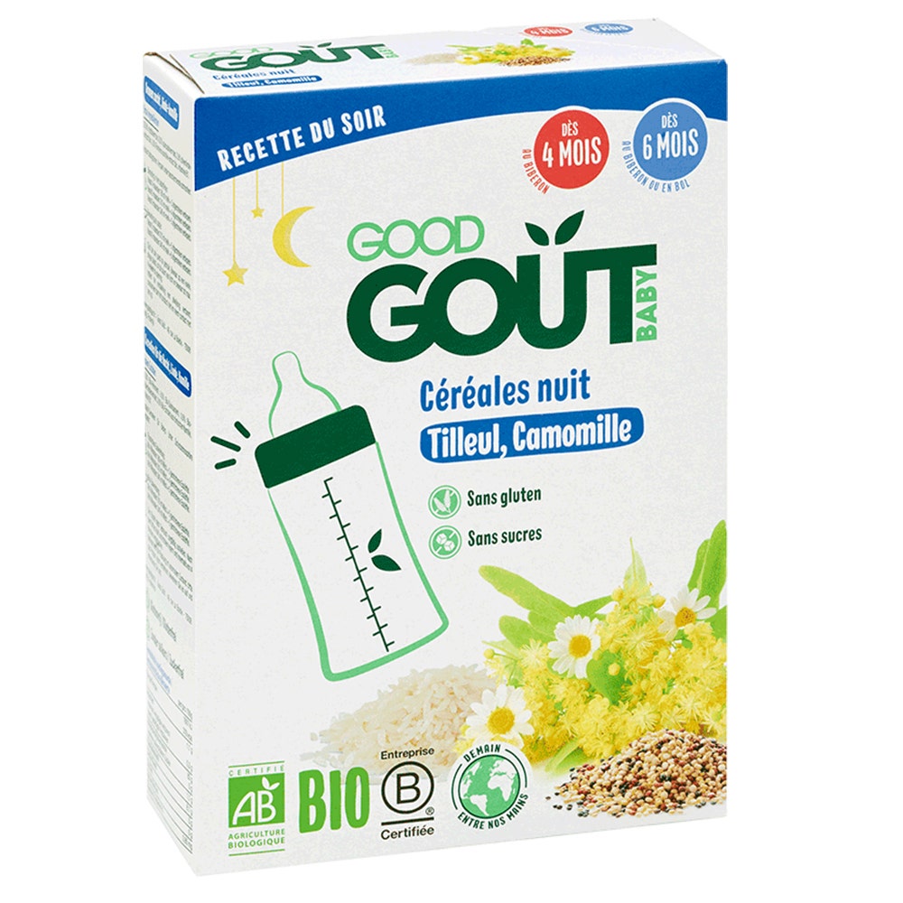Good Gout Céréales Nuit Favorise l'Endormissement Dès 4 Mois 200g