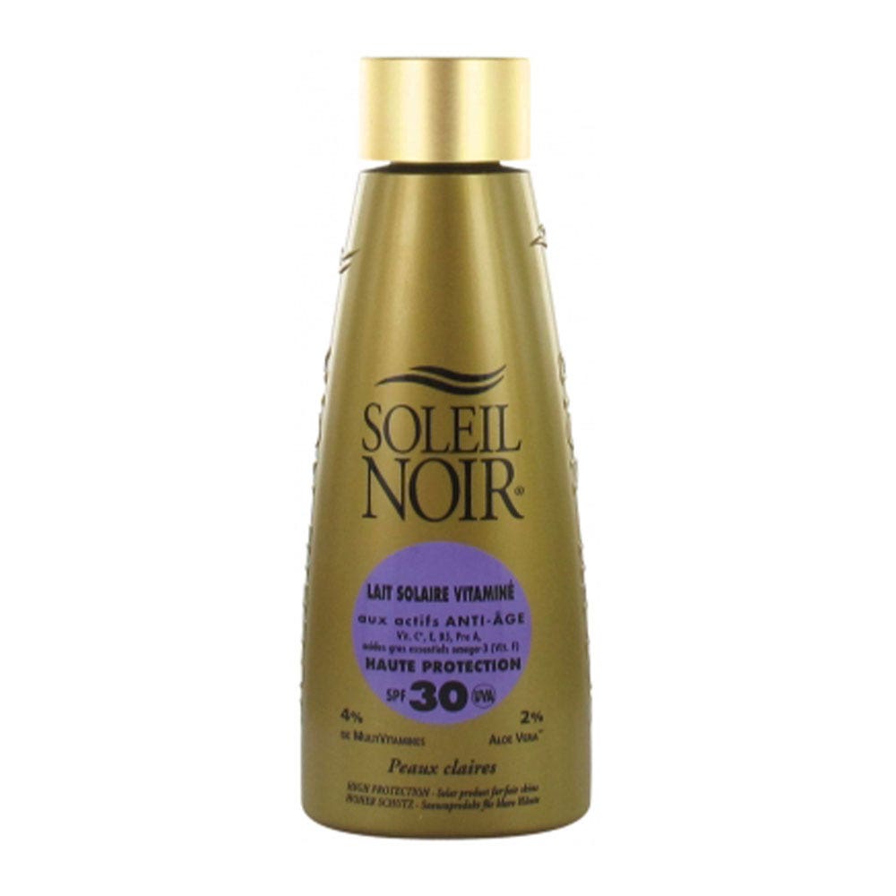 Soleil Noir N°72 Lait Vitaminé Haute Protection Spf30 Peaux claires 150ml