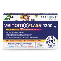 Granions Veinomix Flash 1200 mg Circulation Veineuse 30 Comprimés
