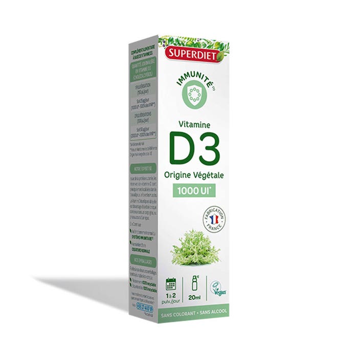Superdiet Spray Vitamine D3 Origine végétale 20ml